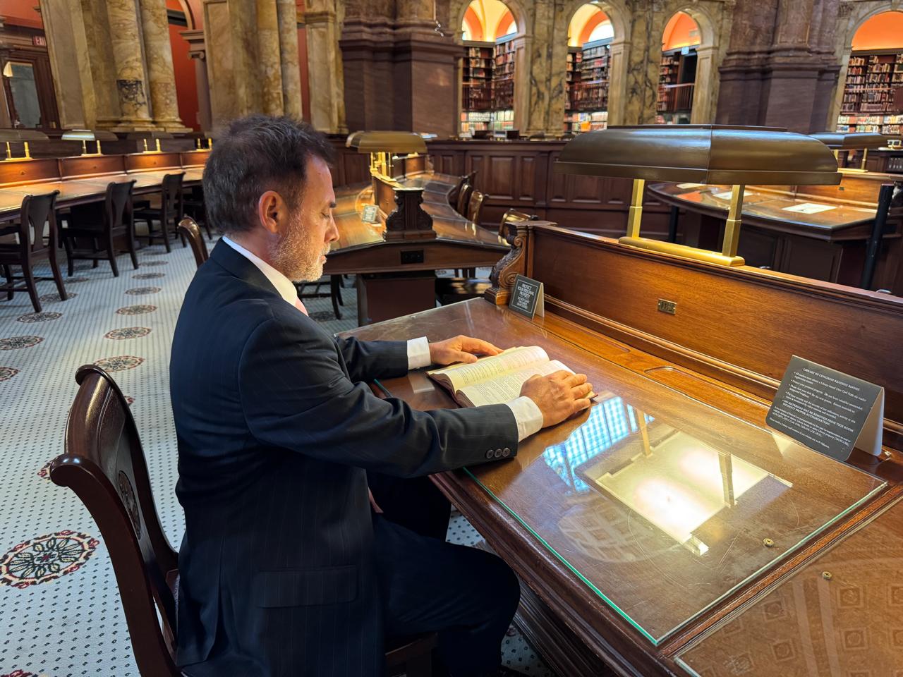 Patricio Maraniello en la Library of Congress de Estados Unidos