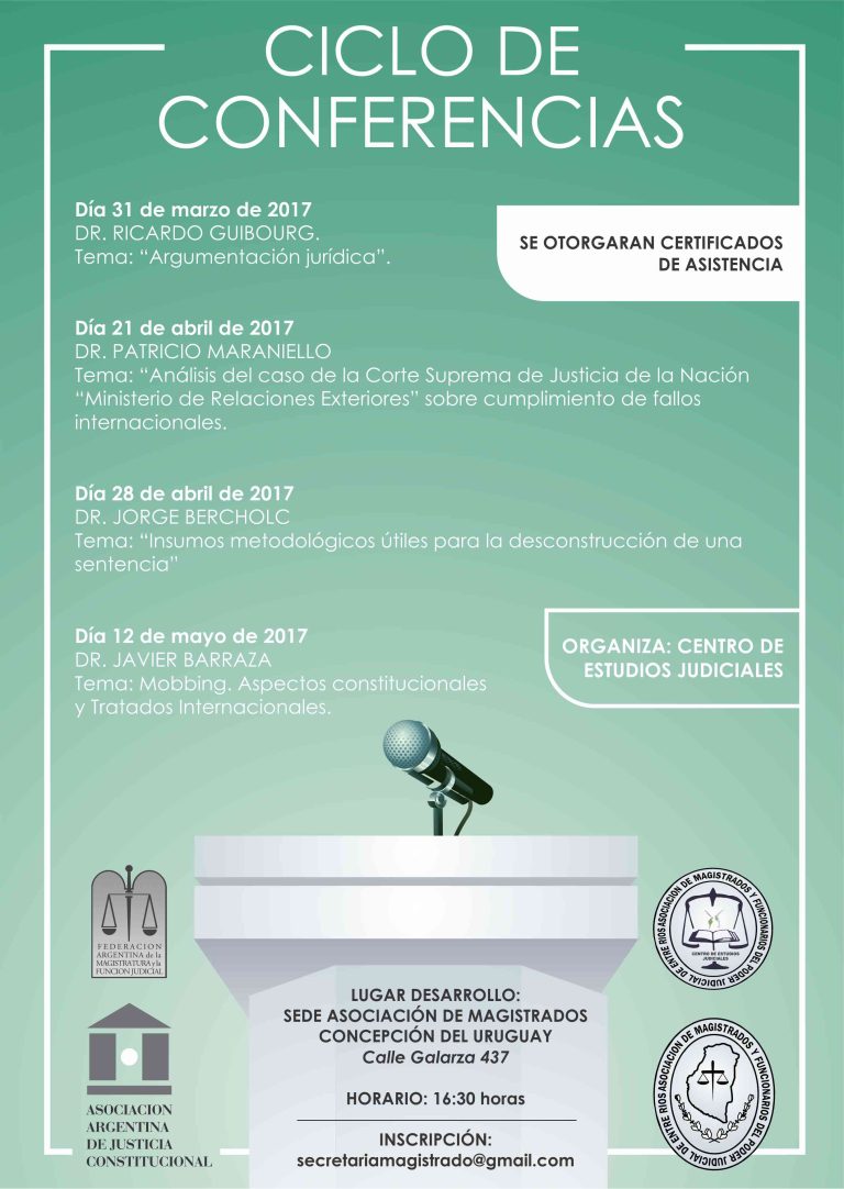 JORNADAS DE LA ASOCIACIÓN DE MAGISTRADOS DE ENTRE RIOS.