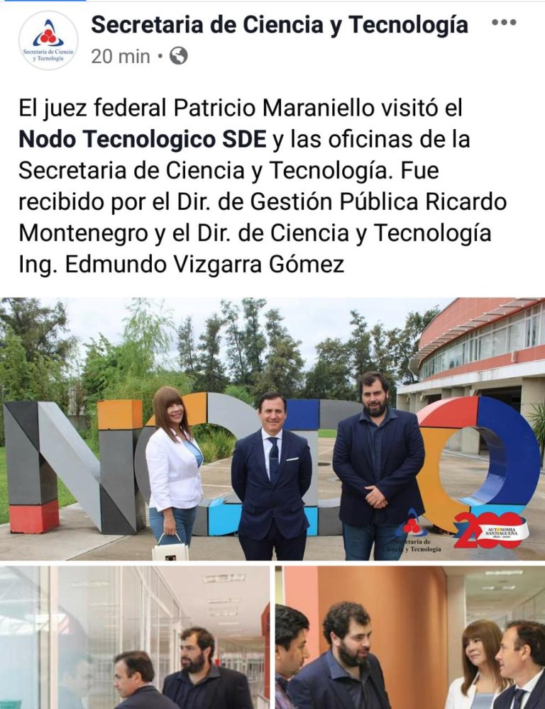 Visita del Dr. MAraniello a las oficinas de la Secretaria de Ciencia y Tecnología