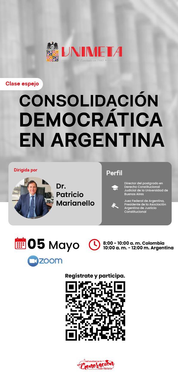 CONSOLIDACIÓN DEMOCRÁTICA EN ARGENTINA DIRIGIDA POR EL DR. PATRICIO MARANIELLO