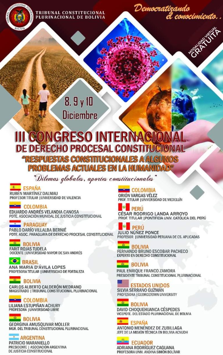 III CONGRESO INTERNACIONAL DE DERECHO PROCESAL CONSITUCIONAL «Respuestas constitucionales a algunos problemas actuales en la humanidad».